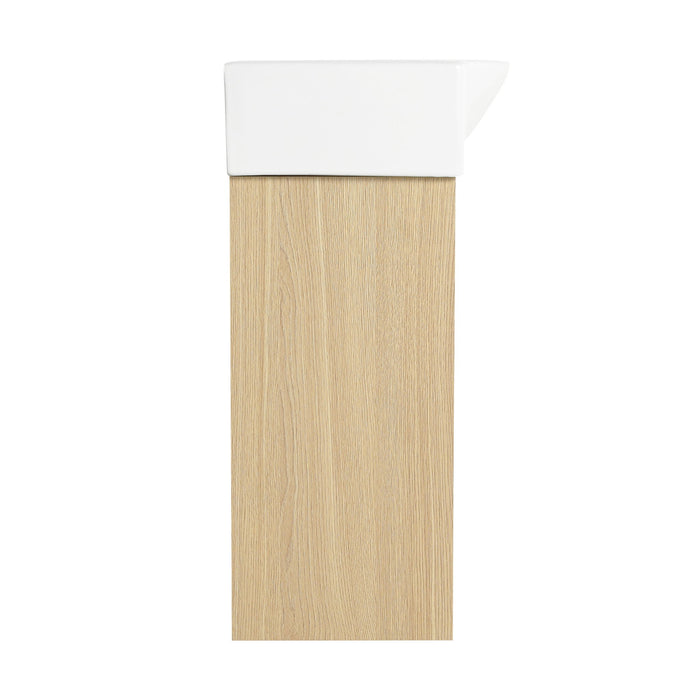 Modern Bathroom Vanity With Ceramic Basin, Wall Mounted Floating Sink Combo, Storage Cabinet