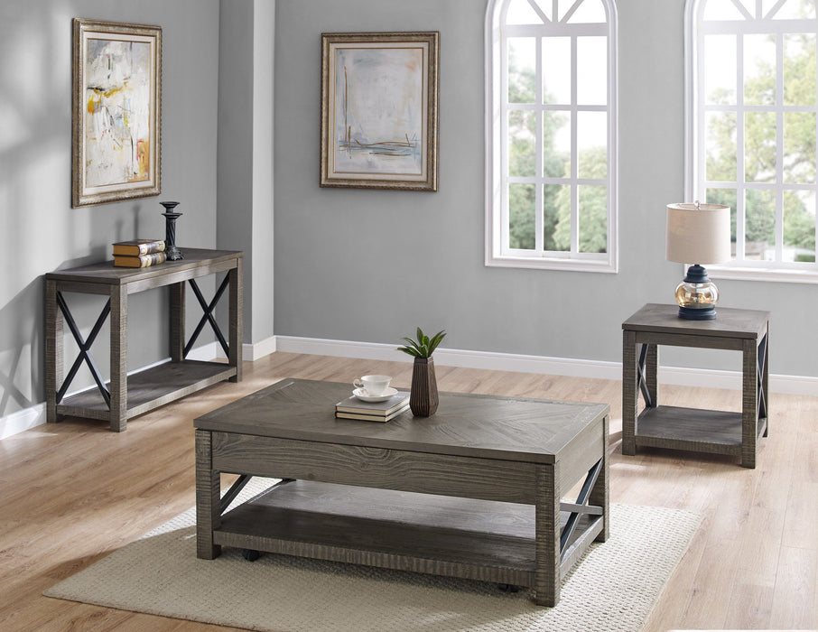 Dexter - 3 Piece Table Set (Sofa, End, Coffee Tables) - Brown