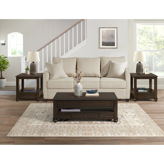 Wagner Occasional Table Set in Cherry-Rectangular Lift-Top Coffee Table