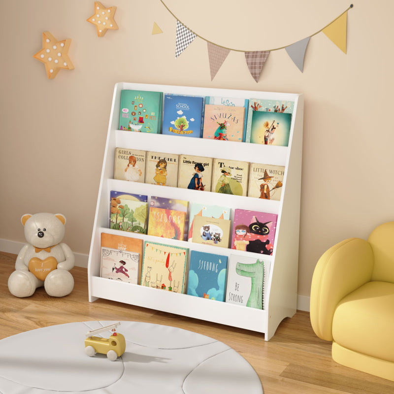 4 Tier Bookshelf, Toddler Book Display Shelves