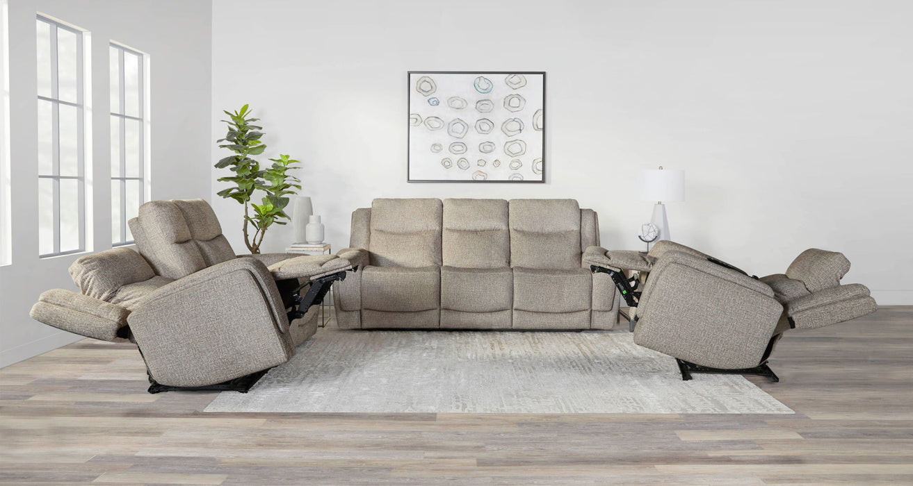 Penfield - Power Zero G Console Loveseat With Heat, Massage & Speaker P3 - Frappe