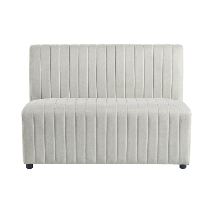 Jemma Upholstered Bench in Beige Linen
