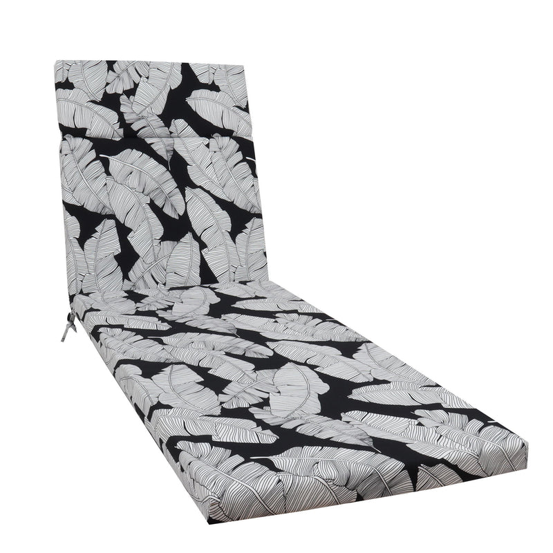 2 Piece Chaise Lounge Chair Cushion Set With Ties