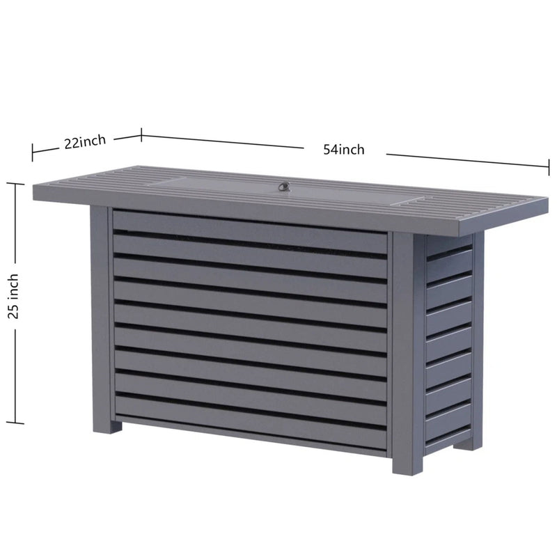 Propane / Gas Outdoor Fire Pit Table With Lid