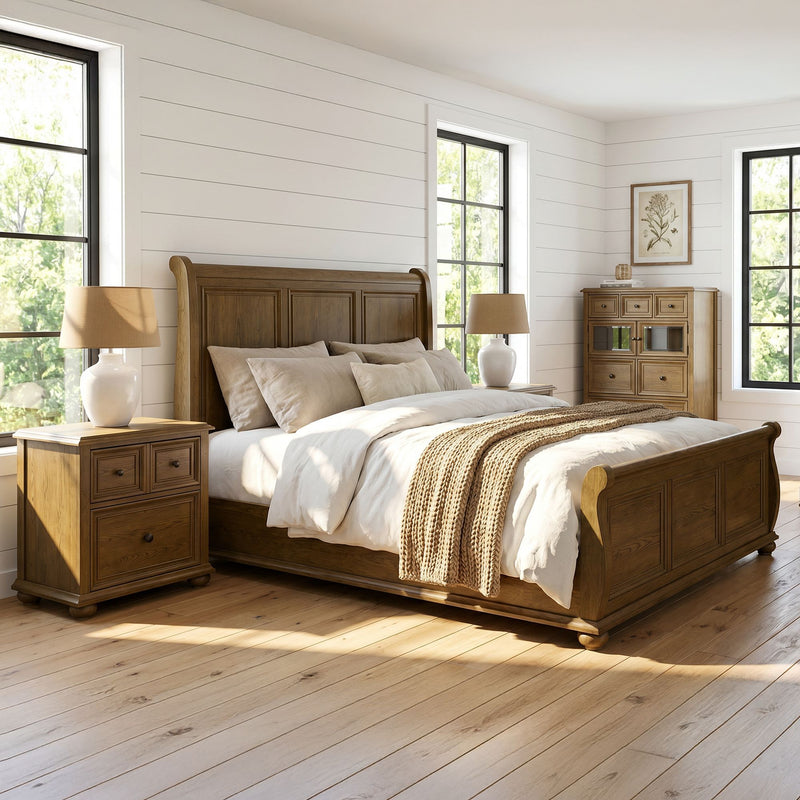 Heritage - Sleigh Bedroom Set - Black