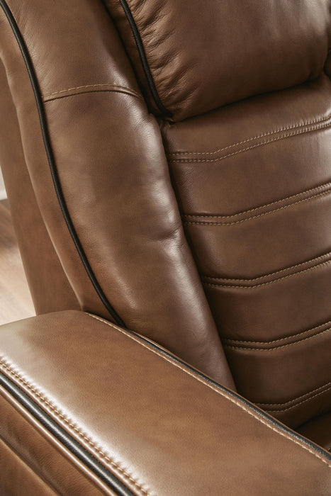 Gruaro - Power Reclining Sofa With Adjustable Headrest - Amber