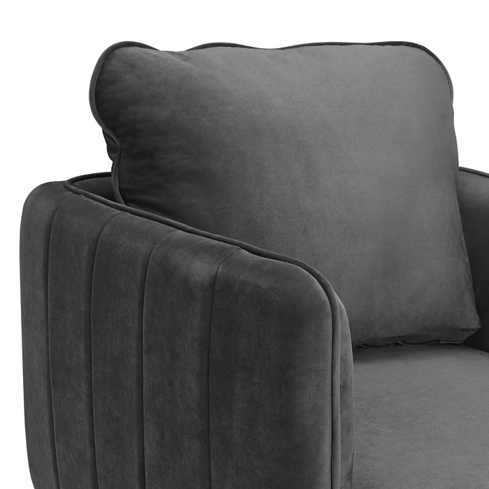 Rae Chair in Lavish 152 Grey Velvet