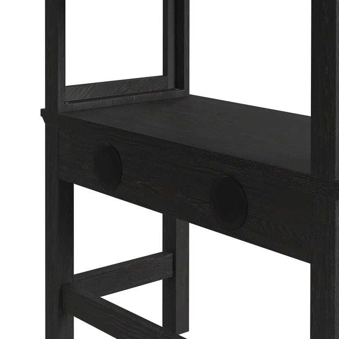 Hampton Kids Loft with Ladder and Desk with Speaker Bedroom Set