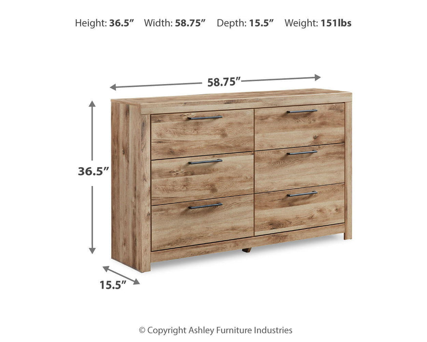 Hyanna - Six Drawer Dresser - Tan Brown