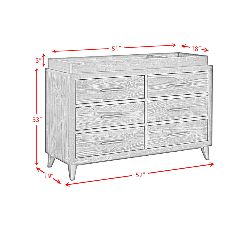 Malia - Dresser And Topper - Walnut