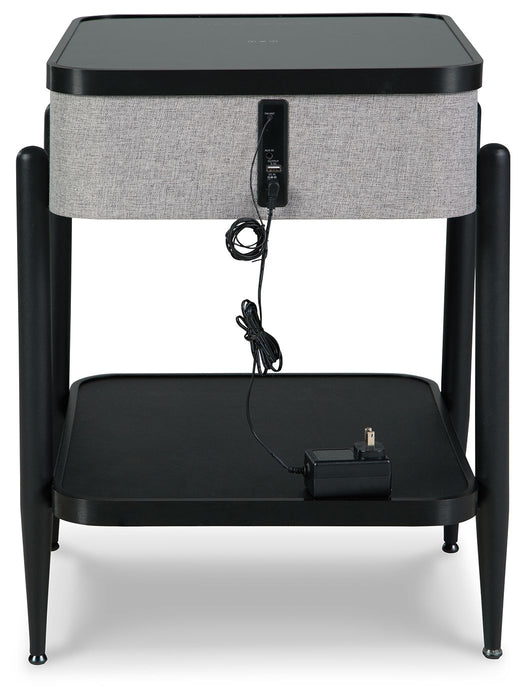 Jorvalee - Accent Table with Speaker - Gray / Black