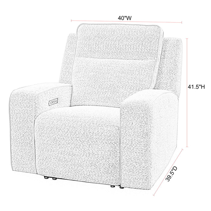 Lancaster - Power Zero Gravity Recliner P2 - Fluffy River Rock