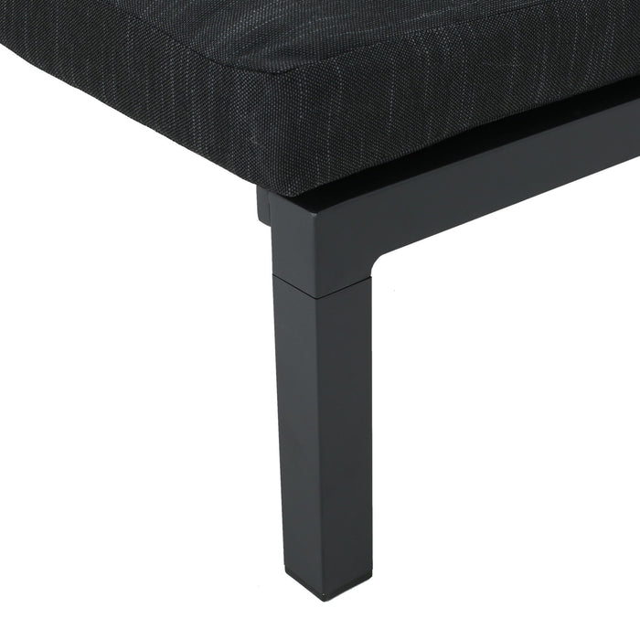 Modern Chaise Lounge With Wate Resistant Fabric Cushions