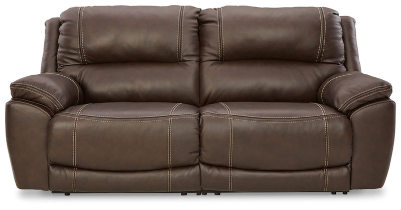 Dunleith - 2-Piece Power Reclining Loveseat - Chocolate
