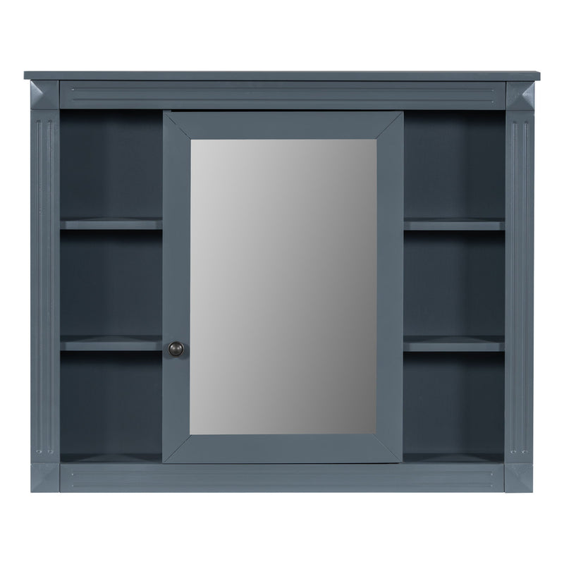 Bathroom Vanity With Top Sink, Mirror Cabinet, 2 Soft Closing Doors & 2 Drawers