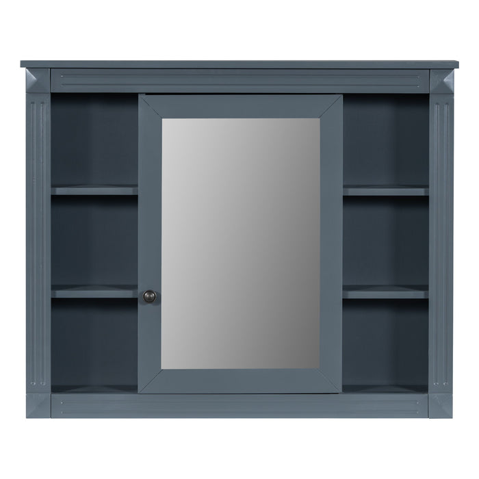 Bathroom Vanity With Top Sink, Mirror Cabinet, 2 Soft Closing Doors & 2 Drawers
