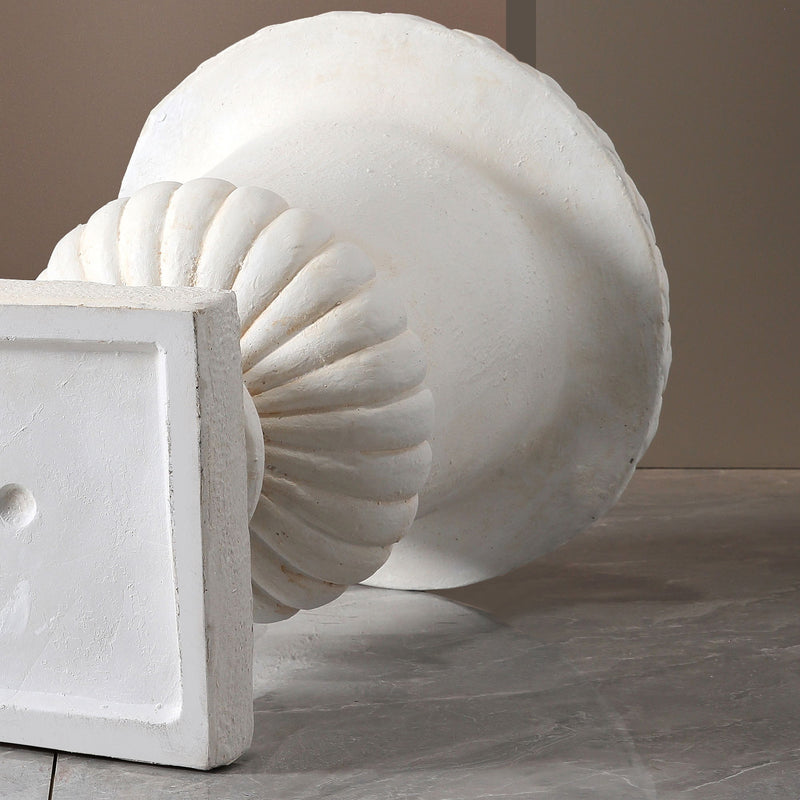 Roman Urn Planter Pot For Indoor / Outdoor - Beige White