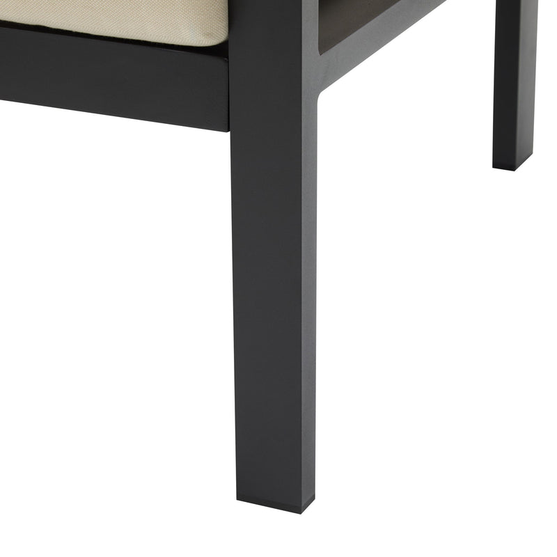 Modern Outdoor Lounge Chair With Aluminum Frame And Weather Resistant Cushions