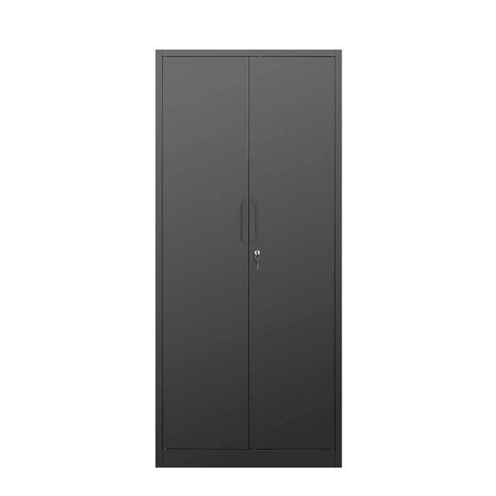 2 Door File Cabinet With Lock, 4 Adjustable Shelves, Heavy-Duty