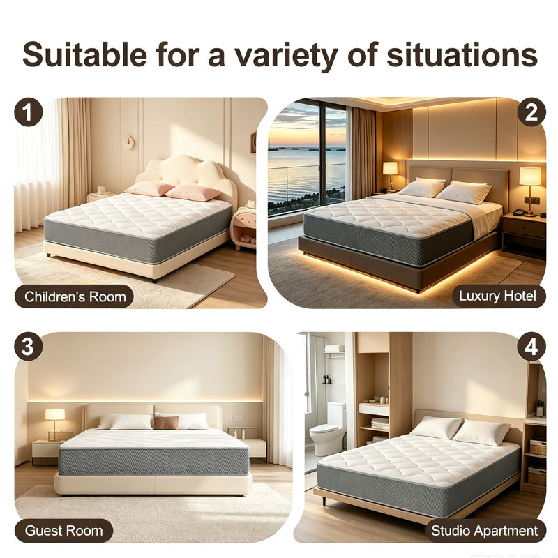 10" Hybrid Mattress With Individual Pocket Coils And Memory Foam