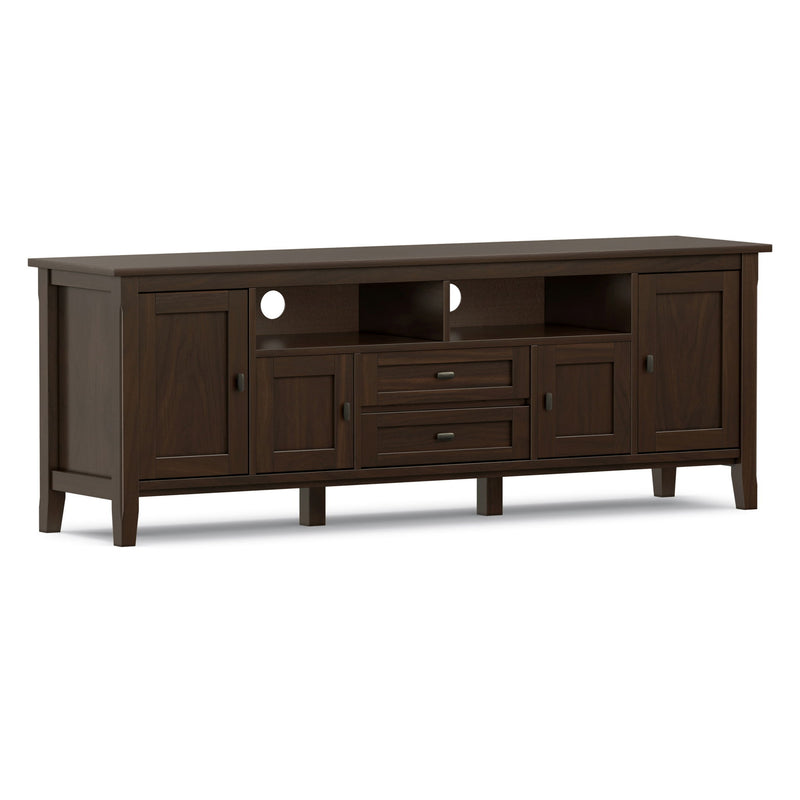 Warm Shaker - TV Media Stand Handcrafted - Tobacco Brown