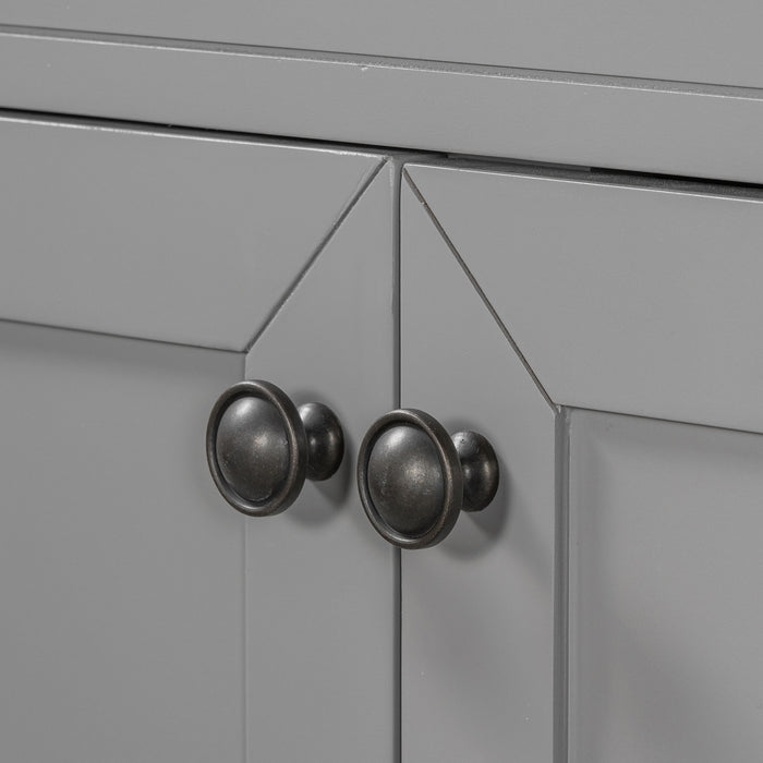 Modern Bathroom Vanity With Sink, Freestanding With Drawers And Doors