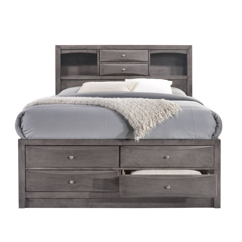 Emily - Storage Bed - Weathered Gray