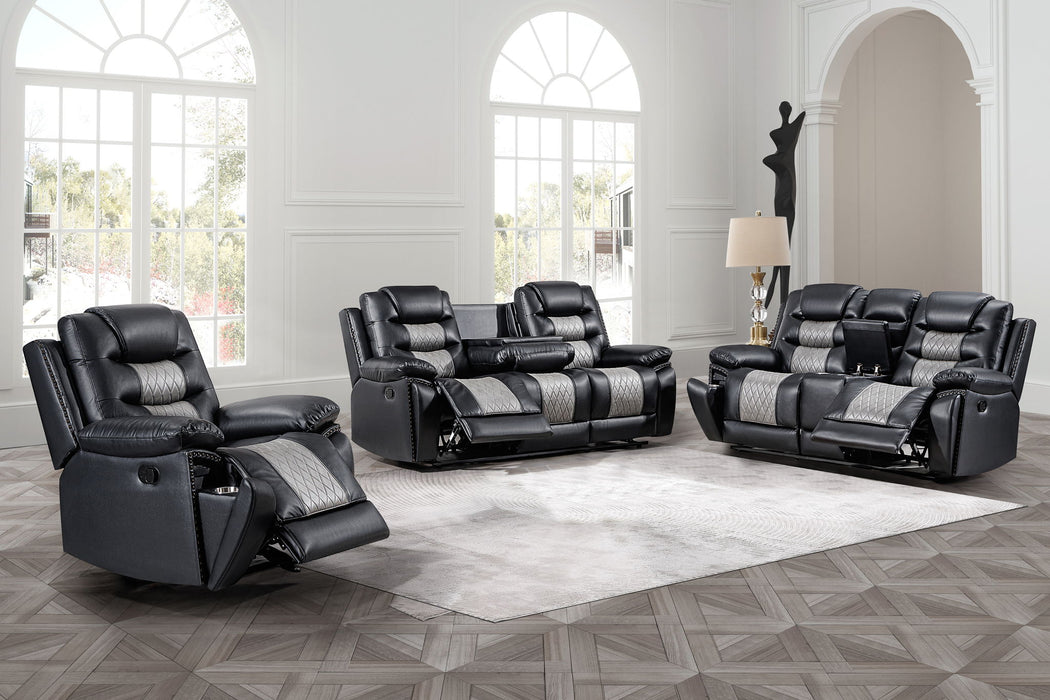 Nikko - Console Loveseat With Dual Recliners