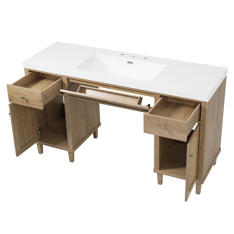 Bathroom Vanity With Sink, Spacious Storage Cabinet
