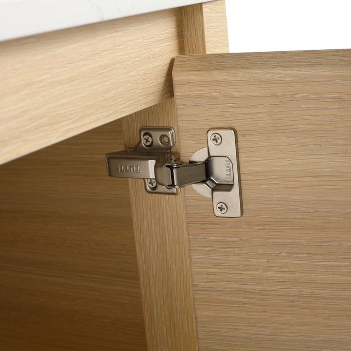 Mounted Bathroom Vanity & Art Sink, Soft Close Door