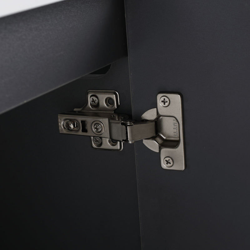 Contemporary Wall Mounted Bathroom Vanity With Resin Double Sink