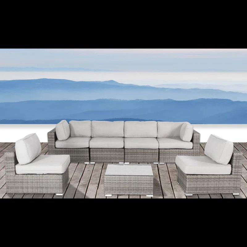 Outdoor Wicker Seating Group With Cushions