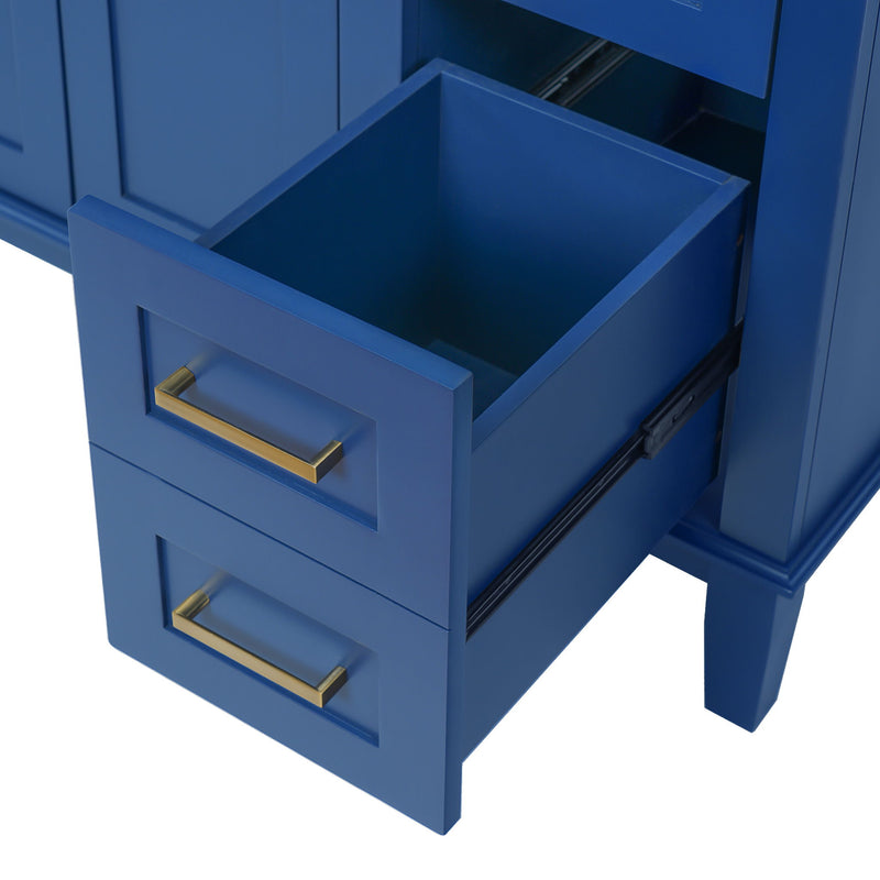 Modern Bathroom Vanity With Ceramic Sink, Soft Close Storage Cabinet