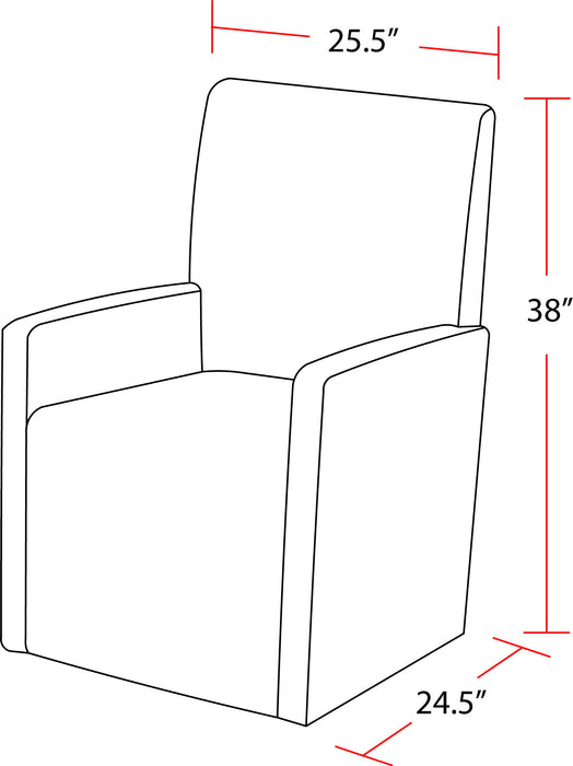 Escape - Dining Upholstered Caster Chair - Mirage Mist