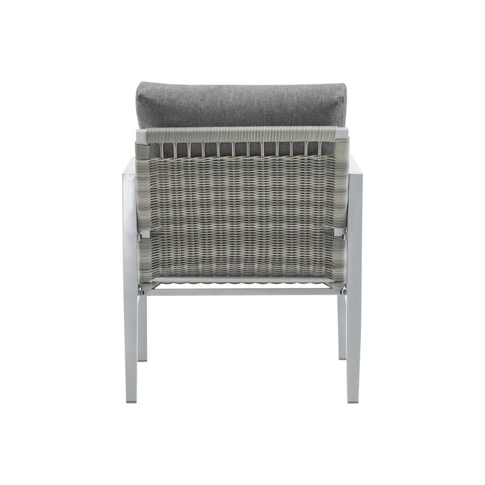 Modern Lounge Chair With Rope Accents And Cushions
