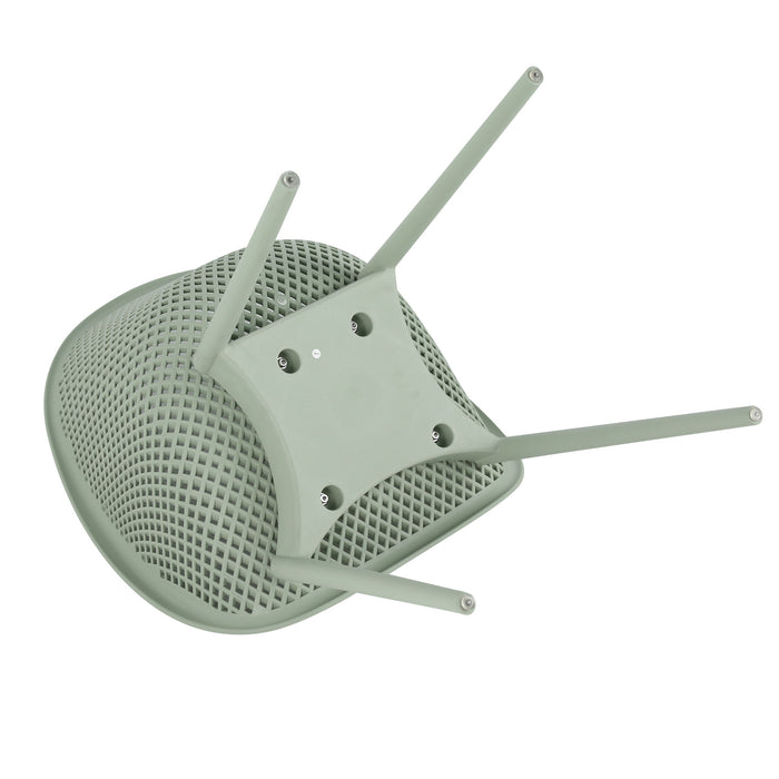 2 Piece Durable Single Chair With Hollow Out Design