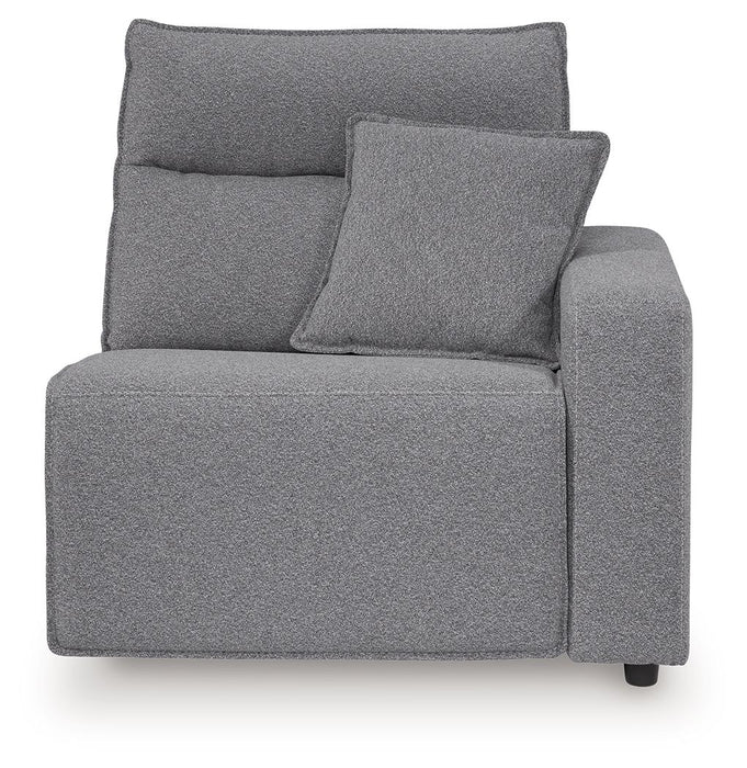 Modmax II - 8-Piece Power Reclining Sectional With LAF Press Back Power Chaise And Console - Salt And Pepper