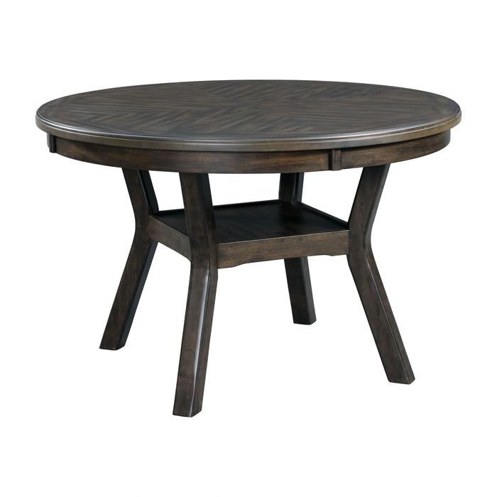 Amherst Standard Height 5PC Dining Set-Table and Four Faux Leather Side Chairs in Walnut