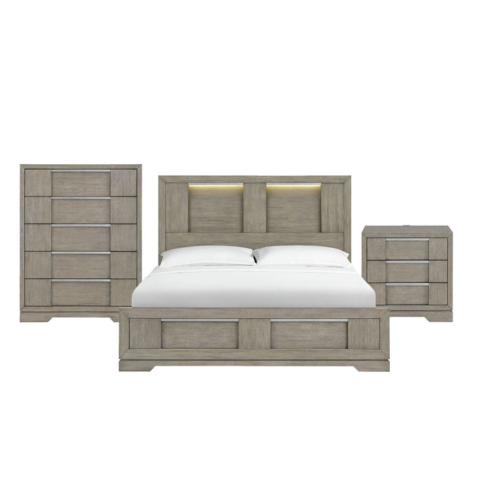 Kelis - Panel Bedroom Set With LED