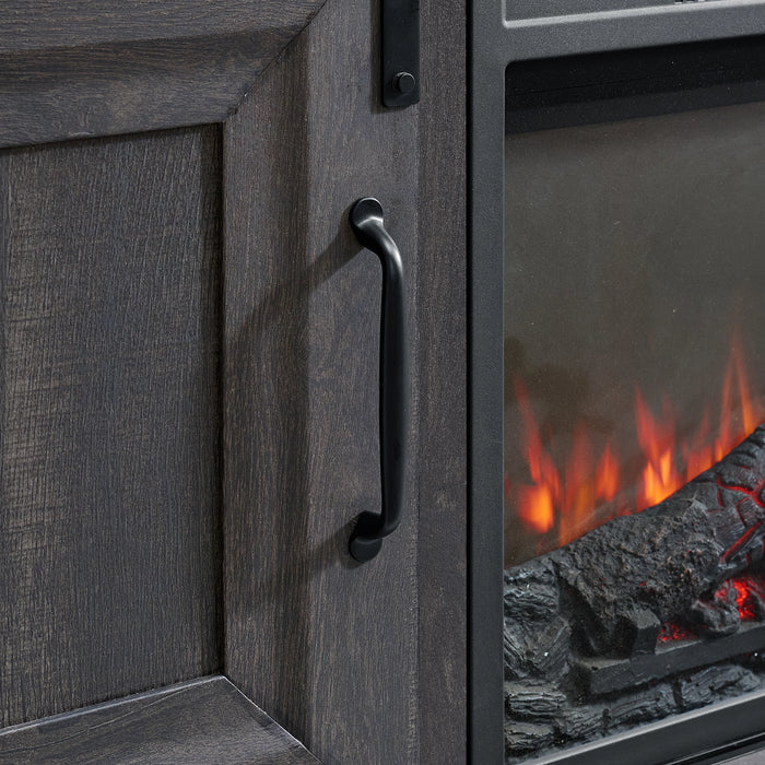 Macau Console with 23"" Fireplace Insert in Grey