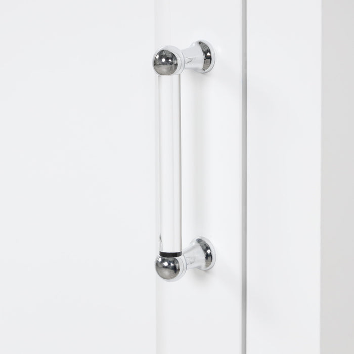 Tall Freestanding Bathroom Storage Cabinet With Adjustable Shelf And 2 Drawers