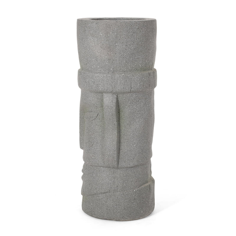 Classic Flower Planter With Magnesium Oxide Material - Stone Gray