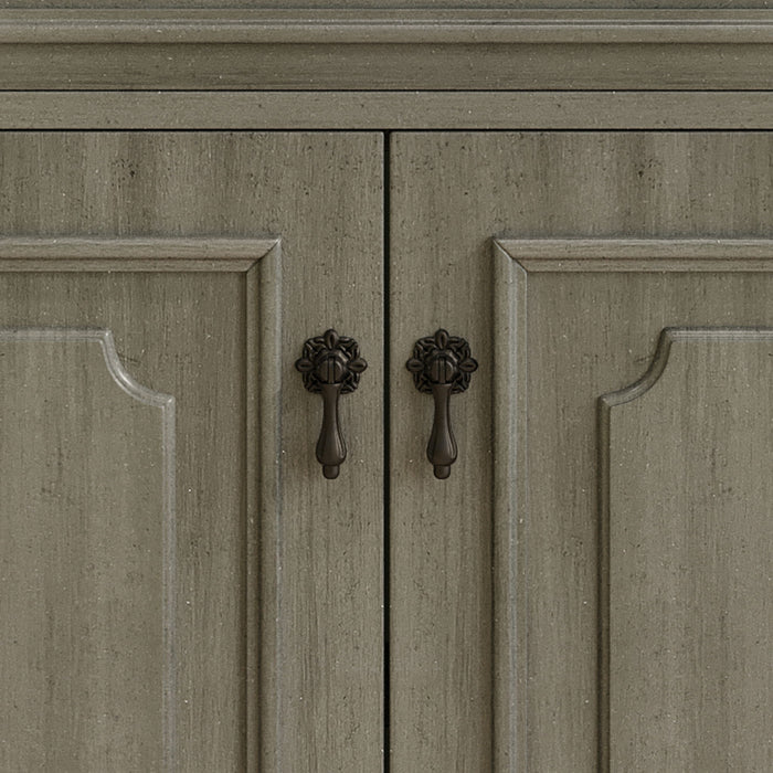 Vintage Bathroom Vanity With Sink, Rustic Cabinet With Soft Close Doors