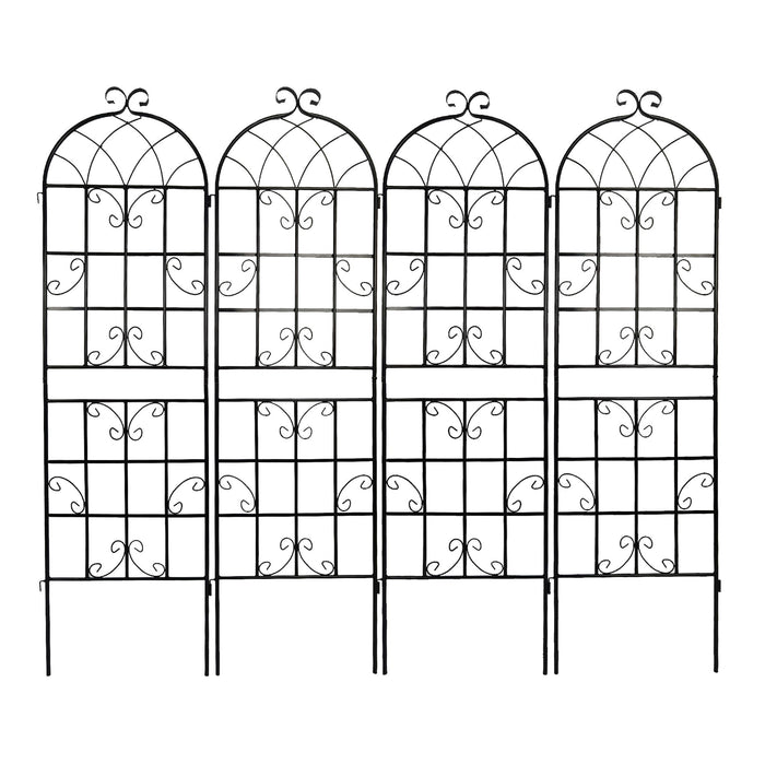 Metal Garden Rustproof Trellis For Climbing Plants Outdoor Flower Support