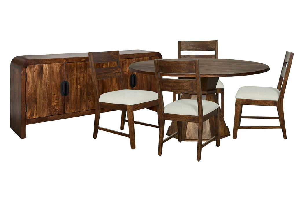 Portico - Dining 60" Round Table - Warm Brown