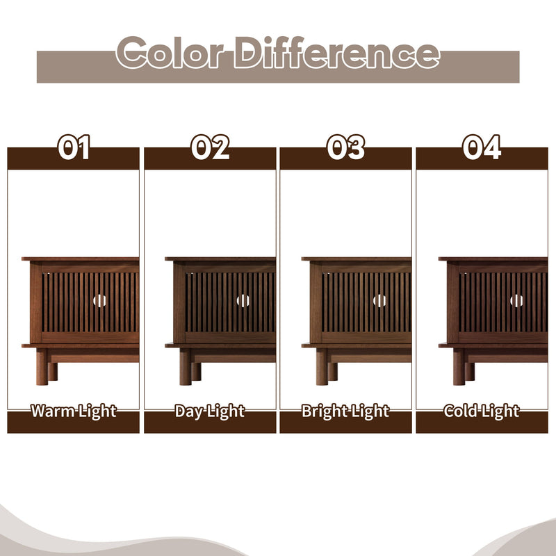 TV Stand For 85" TVs, 4 Smooth Glide Drawers - Walnut
