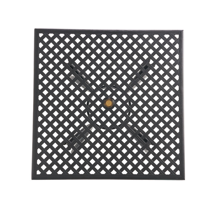 Arch Mesh Dining Table With Lightweight Frame - Black