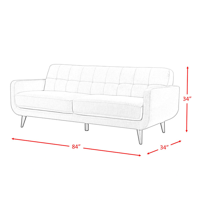 Hadley Sofa & Loveseat Set in Teal