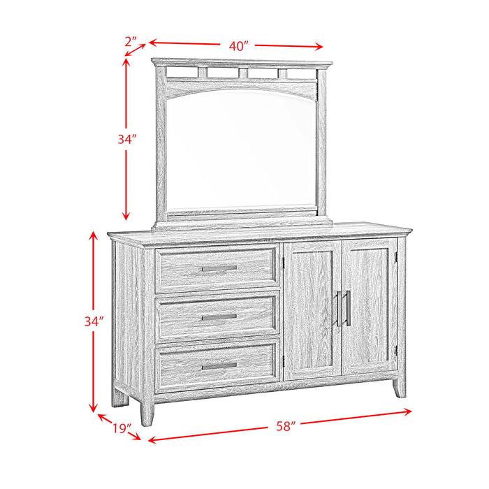 Matias - Bedroom Set With Queen/Full Headboard, Dresser, Mirror & Nightstand