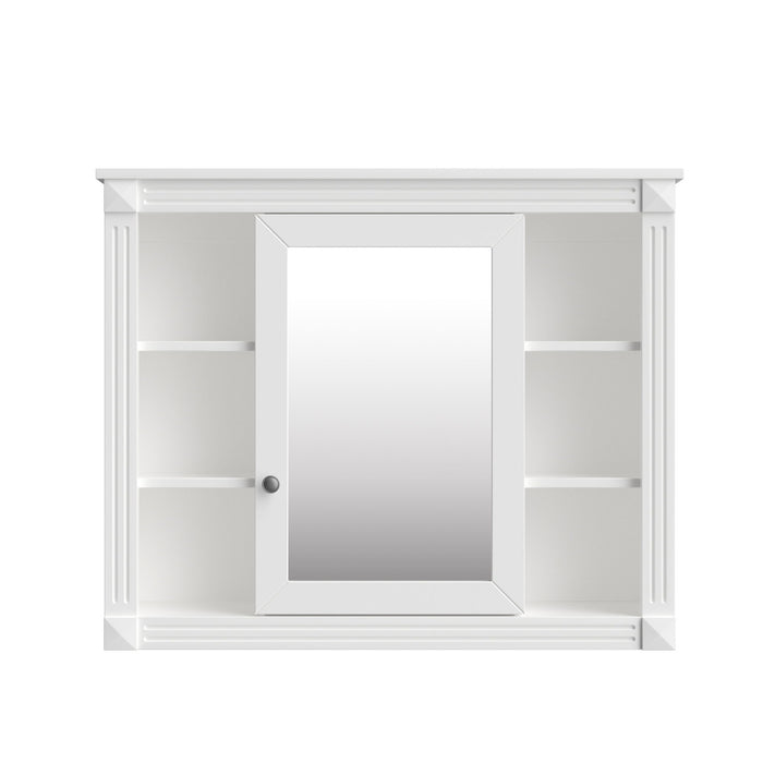 Bathroom Vanity With Top Sink, Mirror Cabinet, 2 Soft Closing Doors & 2 Drawers